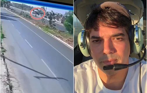 Momento da queda da aeronave do médico Jacinto Lay em Teresina