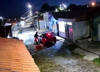 Momento em que pastor é baleado no bairro Promorar