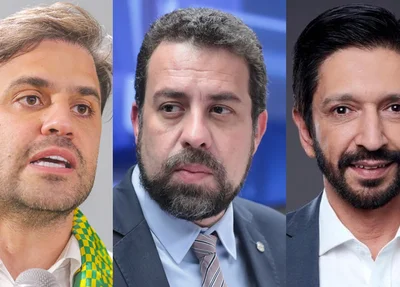 Pablo Marçal, Guilherme Boulos e Ricardo Nunes