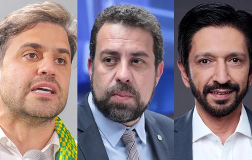 Pablo Marçal, Guilherme Boulos e Ricardo Nunes