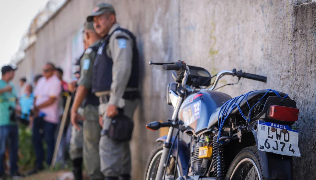 Polícia no local de crime