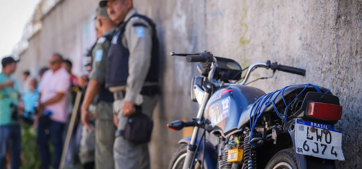 Polícia no local de crime