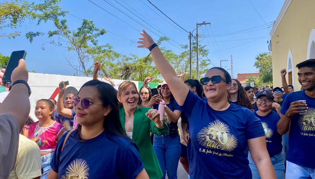 População durante o desfile