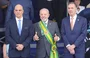 Presidente Lula com os ministros do STF Alexandre de Moraes e Luís Roberto Barroso