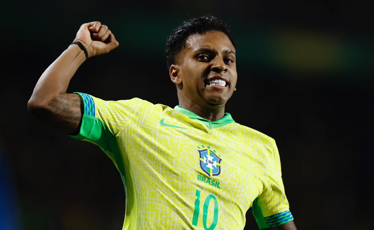 Rodrygo fez o gol da vitória do Brasil