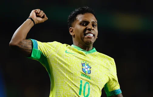 Rodrygo fez o gol da vitória do Brasil