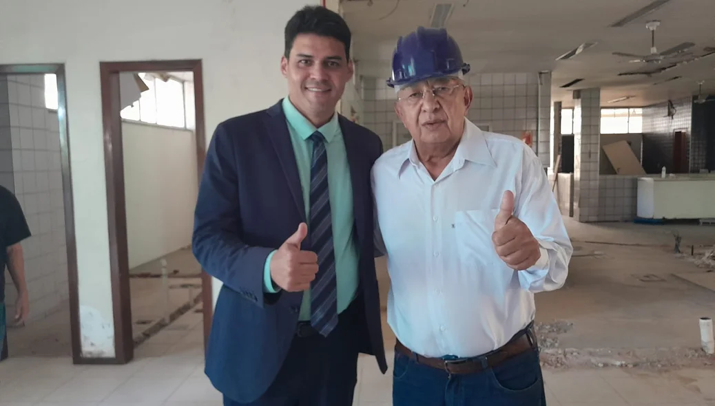 Secretário Reinaldo Ximenes e o prefeito Dr. Pessoa