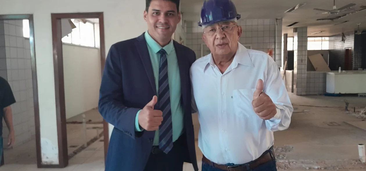 Secretário Reinaldo Ximenes e o prefeito Dr. Pessoa