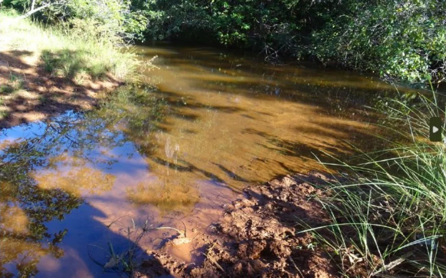 Sedimentos em trecho que interliga o riacho Buritizinho ao Rio Gurguéia