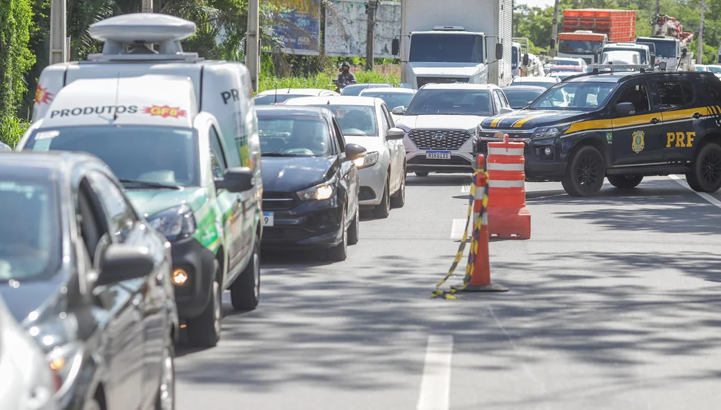 Acidente provocou congestionamento