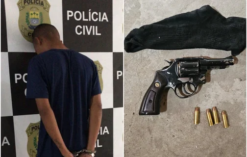 Acusado de participar de roubo a posto de combustíveis é preso com arma e munições em Teresina