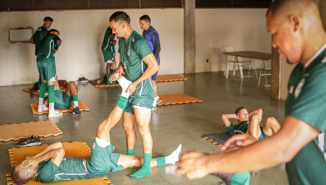 Atletas do Altos realizam último treino em Teresina antes da estreia na Copa do Nordeste