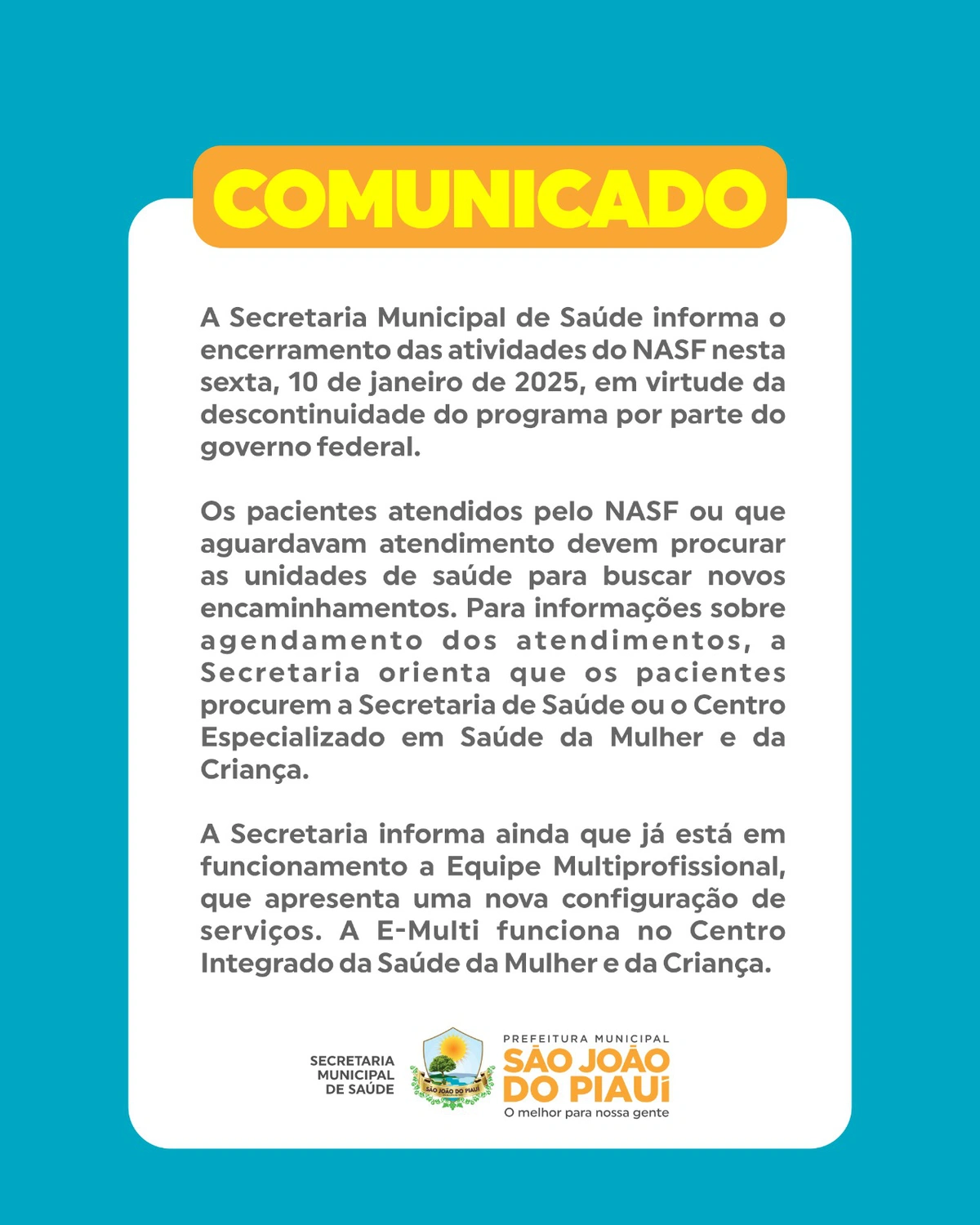 Comunicado oficial