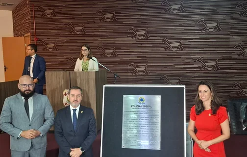 Diretor-geral da PF, Andrei Rodrigues, durante solenidade em Teresina