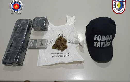 Droga apreendida pela Polícia Militar