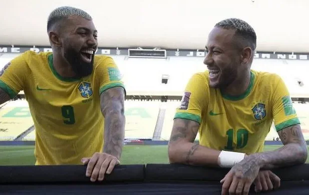 Gabigol e Neymar jogaram juntos na Seleção Brasileira