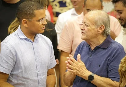 Ismael Silva, secretário municipal de Educação, e Sílvio Mendes, prefeito de Teresina