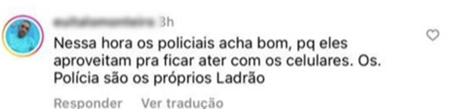 Ítalo Cézar Monteiro disse que policiais ficavam com celulares apreendidos e os chamou de ladrões