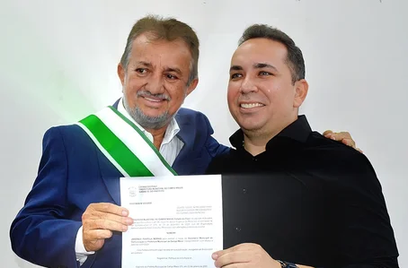 Joãozinho Félix e Jardanio Portela, novo Secretário de Comunicação da prefeitura de Campo Maior