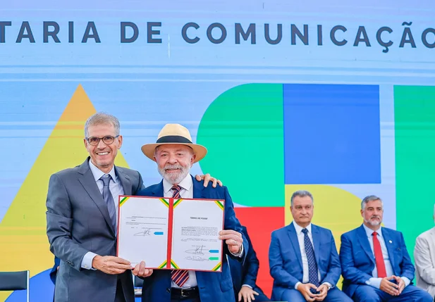 Luiz Inácio Lula da Silva em cerimônia de posse de Sidônio Palmeira