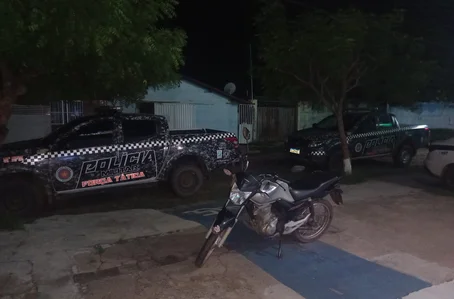 Moto utilizada pelo suspeito