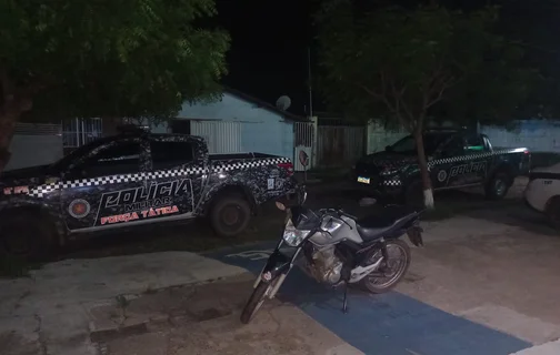 Moto utilizada pelo suspeito