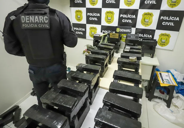 Policiais apreenderam 150kg de drogas