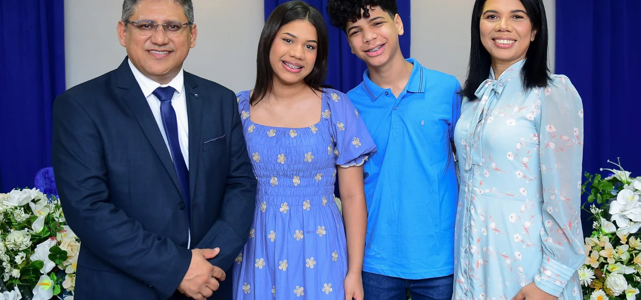 Prefeito Gilson Castro com sua família