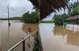 Rio São Nicolau transbordou em Santa Cruz dos Milagres