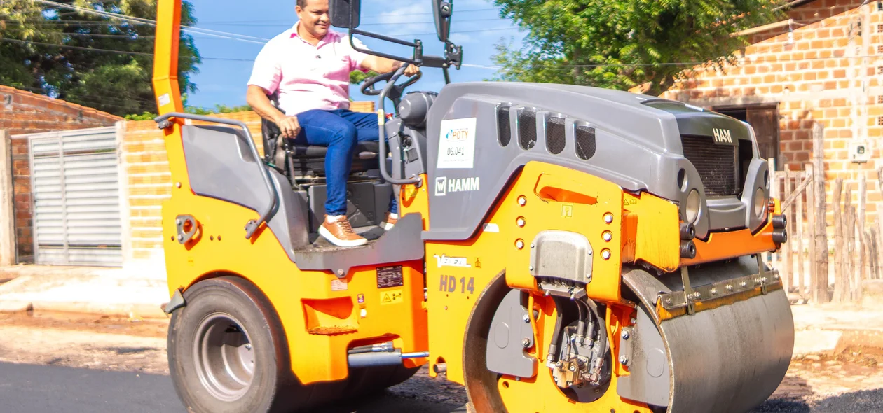 Asfalto novo em José de Freitas