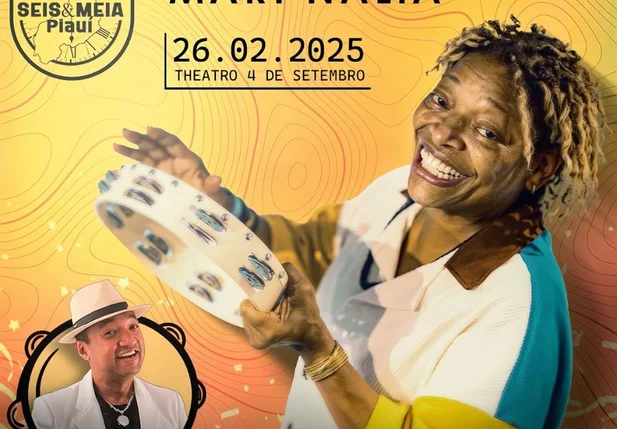 Cartaz do show de Mart'nália em Teresina