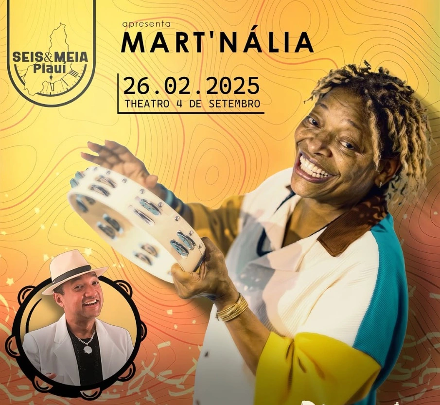 Cartaz do show de Mart'nália em Teresina