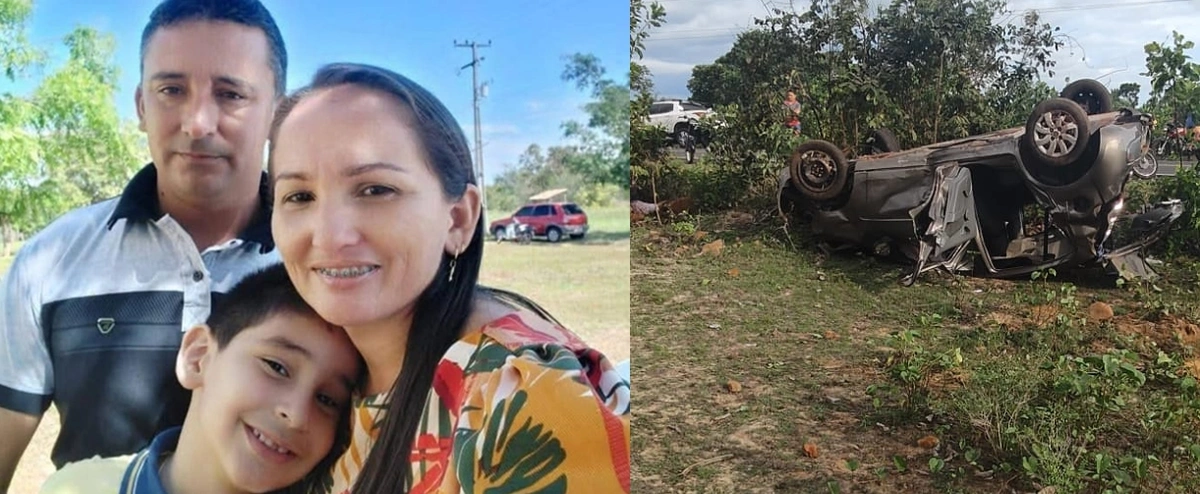 Casal e filho de 8 anos morrem em acidente de carro