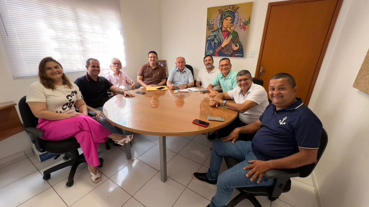 Comissão de suplentes de vereador de Teresina em visita ao deputado federal Júlio César, pré-candidato ao Senado