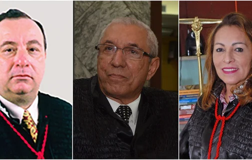 Desembargadores Antônio Pacheco Guerreiro Júnior, Luiz Gonzaga Almeida e Nelma Celeste Souza Silva Sarney Costa