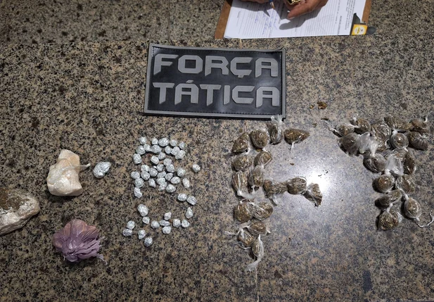 Foram encontradas porções de substâncias análogas a crack e maconha