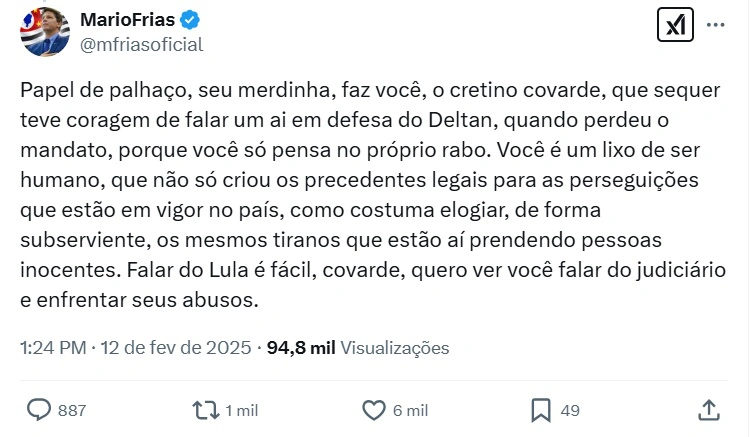 Mário Frias discutindo com Sergio Moro