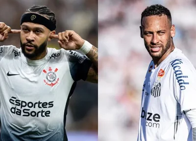 Memphis e Neymar se enfrentam em Corinthians x Santos na Neo Química Arena