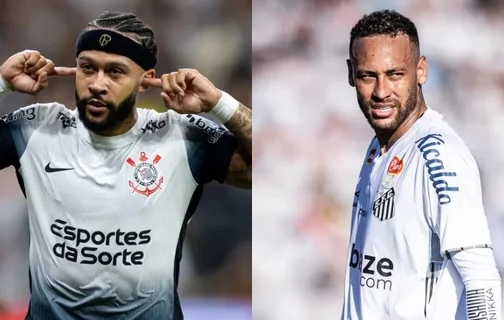 Memphis e Neymar se enfrentam em Corinthians x Santos na Neo Química Arena