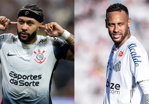 Memphis e Neymar se enfrentam em Corinthians x Santos na Neo Química Arena