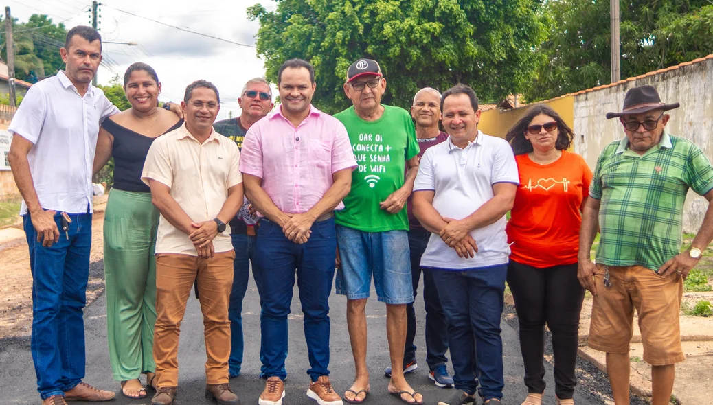 Moradores agradeceram pela obra no bairro