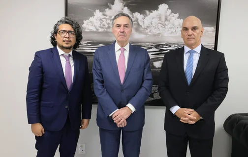 Pedro Vaca, Luís Roberto Barroso e Alexandre de Moraes