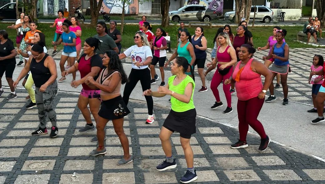 Público se divertiu e praticou exercícios