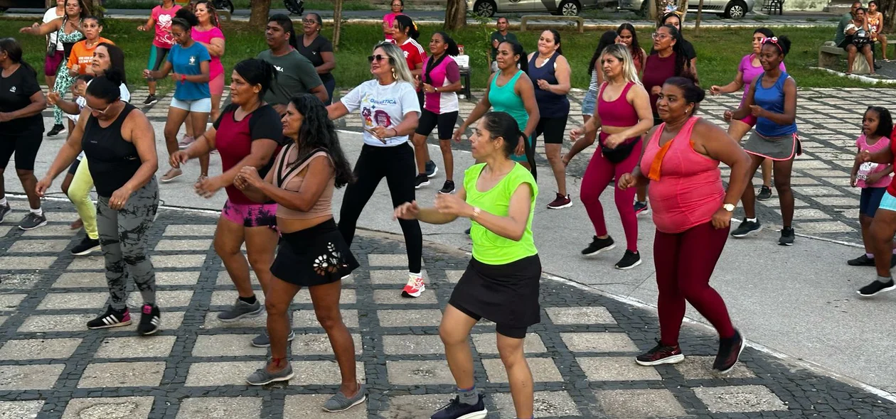 Público se divertiu e praticou exercícios