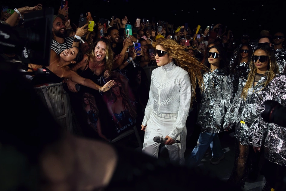 Shakira durante apresentação no Rio de Janeiro