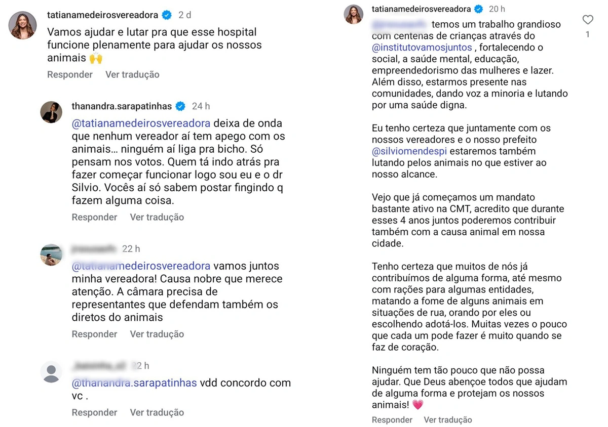 Thanandra Sarapatinhas respondeu comentário de Tatiana Medeiros