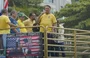 Bolsonaro durante ato em Copacabana