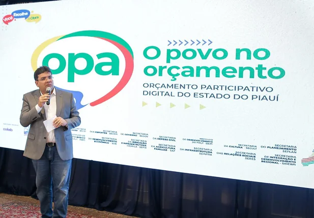 Governador Rafael Fonteles lança o OPA 2025-2026