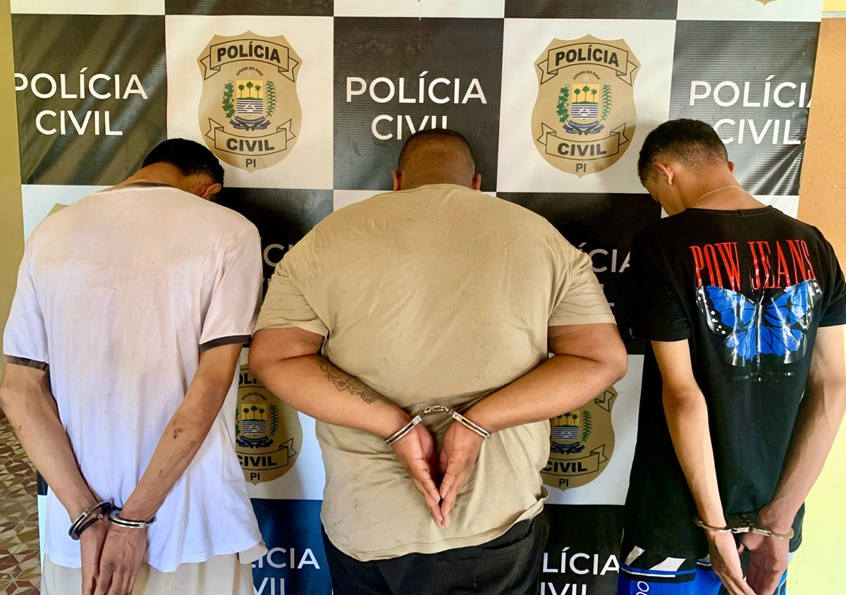 Homens presos na operação da Polícia Civil em Barras