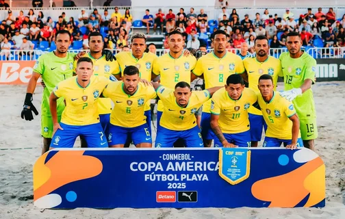 O Brasil venceu o Paraguai e se tornou campeão da Copa América de Futebol de Areia